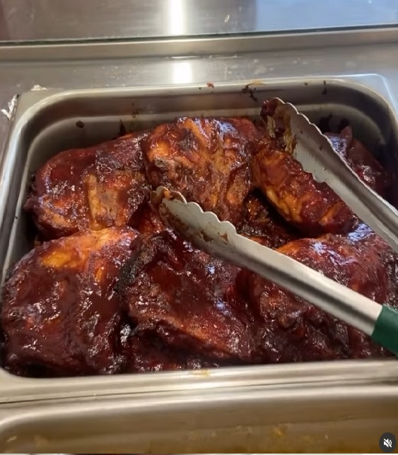 Homemade pecan pie slice